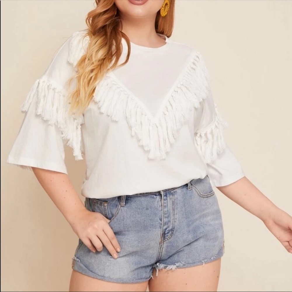Boho fringe tee